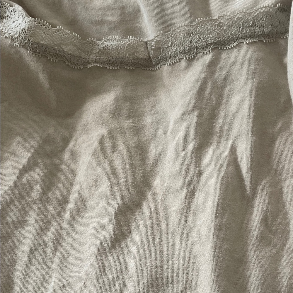 Sonoma Cream Shapewear with Lace Trim soft bra a slip on bottom Body shaper